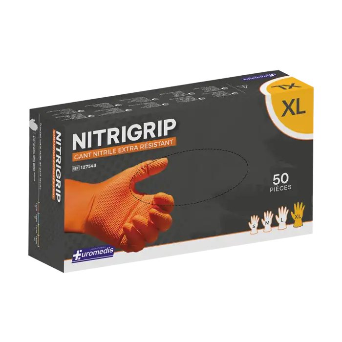 Gant industriel nitrile sp NITRIGRIP XL boite 25paires